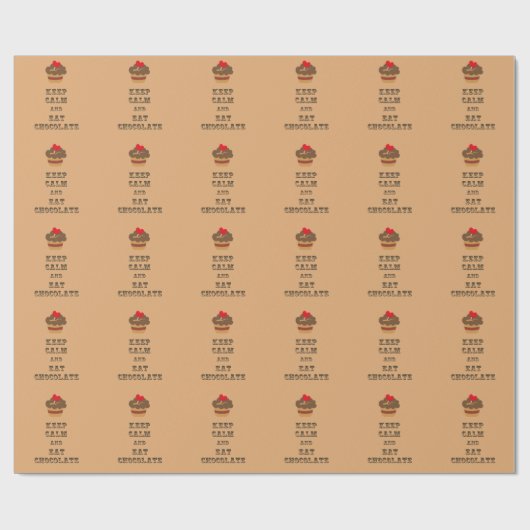 Kalk en eet chocolade cadeaupapier (Vlak)