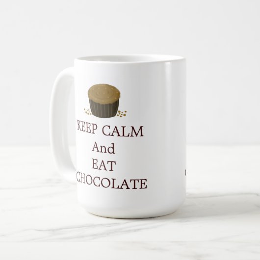 Kalk en eet chocolade koffiemok (Voorkant links)