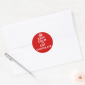 Kalk en eet chocolade ronde sticker (Envelop)