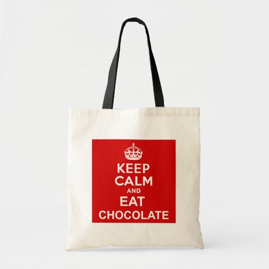 Kalk en eet chocolade tote bag (Voorkant)