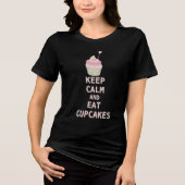 KALK EN Eet Cupcakes Tri-Blend Shirt (Voorkant)