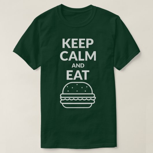 Kalk en eet Hamburger T-shirt (Design voorkant)