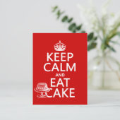 Kalk en eet houden Cake Briefkaart (Staand voorkant)