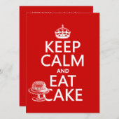 Kalk en eet houden Cake Kaart (Voorkant / Achterkant)