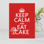 Kalk en eet houden Cake Kaart (Staand voorkant)