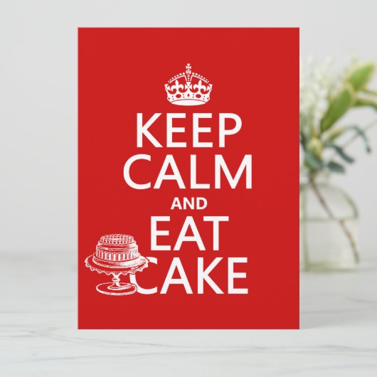 Kalk en eet houden Cake Kaart (Staand voorkant)