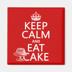 Kalk en eet houden Cake Magneet
