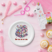 Kalk en eet houden Cake Papieren Bordje (Feest)