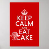 Kalk en eet houden Cake Poster (Voorkant)