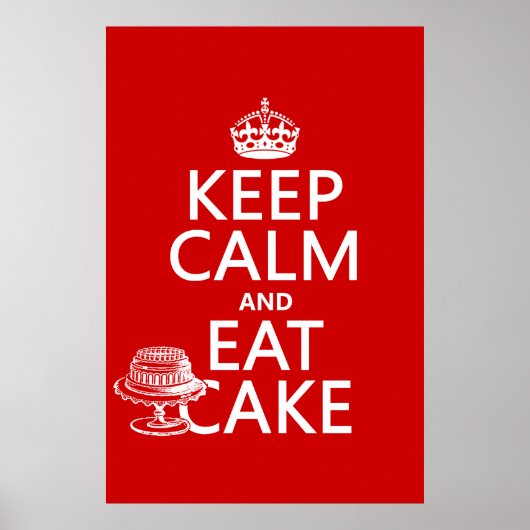 Kalk en eet houden Cake Poster (Voorkant)