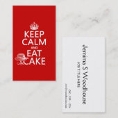 Kalk en eet houden Cake Visitekaartje (Voorkant / Achterkant)