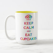 Kalk en eet mok van de regenboog van Cupcakes (Links)