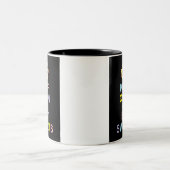 Kalk en eet tweekleurige koffiemok (Center)
