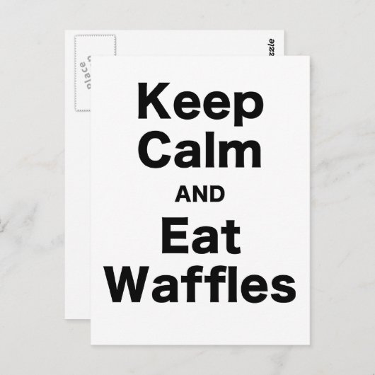 Kalk- en etenwafels houden briefkaart (Voorkant / Achterkant)