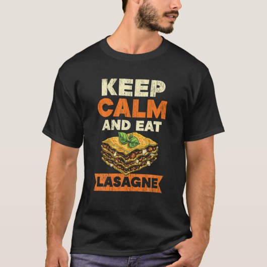 Kalk- en etmeelhoudende pasta's van Lasagna T-shirt (Voorkant)