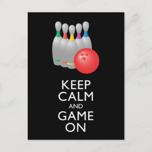 KALK EN GAME AAN - Bowling Briefkaart