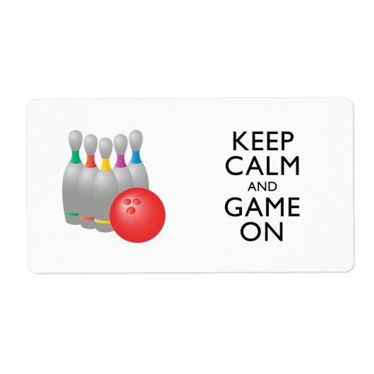 KALK EN GAME AAN - Bowling Etiket (Voorkant)