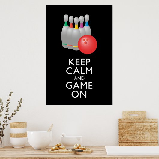 KALK EN GAME AAN - Bowling Poster (Keuken)