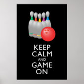 KALK EN GAME AAN - Bowling Poster (Voorkant)
