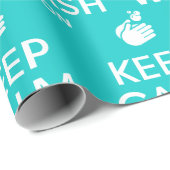 Kalk en handwas aan - Coronavirus en griep Cadeaupapier (Rol Hoek)