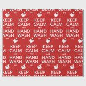 Kalk en handwas aan - Coronavirus en griep Cadeaupapier (Vlak)