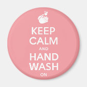 Kalk en handwas aan - Coronavirus en griep Magneet (Voorkant)