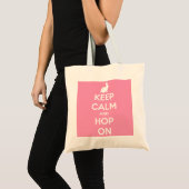 Kalk en hop op roze en wit houden tote bag (Voorkant (product))