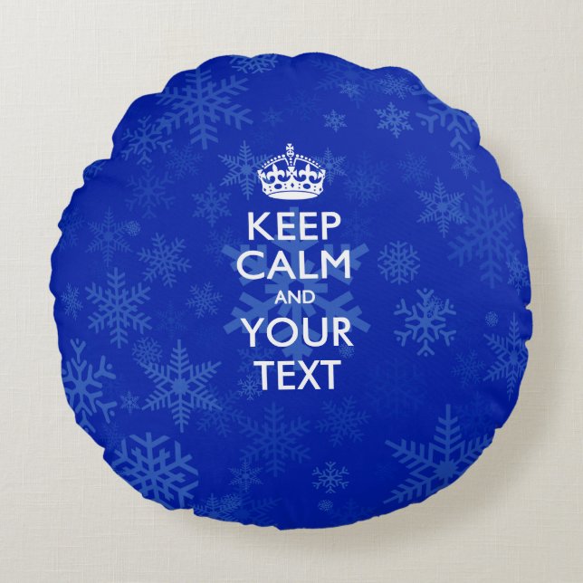 KALK EN Jouw tekst OP BASIS VAN AANGEPASTE BEWARIN Rond Kussen (Voorkant)