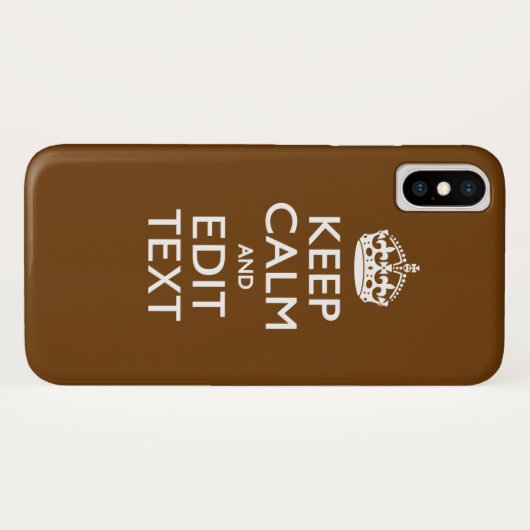 Kalk en Jouw tekst op bruin deeg Case-Mate iPhone Case (Achterkant (horizontaal))
