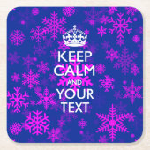 KALK- EN Jouw tekst-sneeuw op maat Kartonnen Onderzetters (Voorkant)