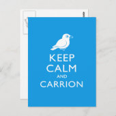 Kalk en koolstof houden (kraai) briefkaart (Voorkant / Achterkant)