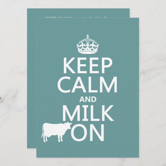 Kalk en melk aan (koeien) (in alle kleuren) kaart (Voorkant / Achterkant)