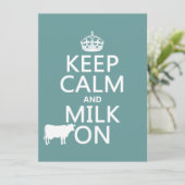 Kalk en melk aan (koeien) (in alle kleuren) kaart (Staand voorkant)