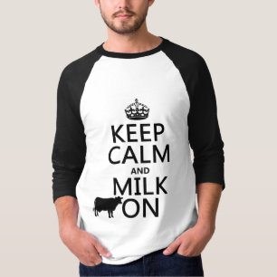 Kalk en melk aan (koeien) (in alle kleuren) t-shirt