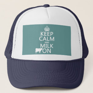 Kalk en melk aan (koeien) (in alle kleuren) trucker pet