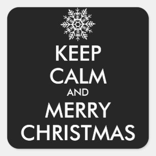 KALK EN MERRY CHRISTMAS BEWAREN - gepersonaliseerd Vierkante Sticker