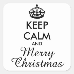 KALK EN MERRY CHRISTMAS BEWAREN - gepersonaliseerd Vierkante Sticker