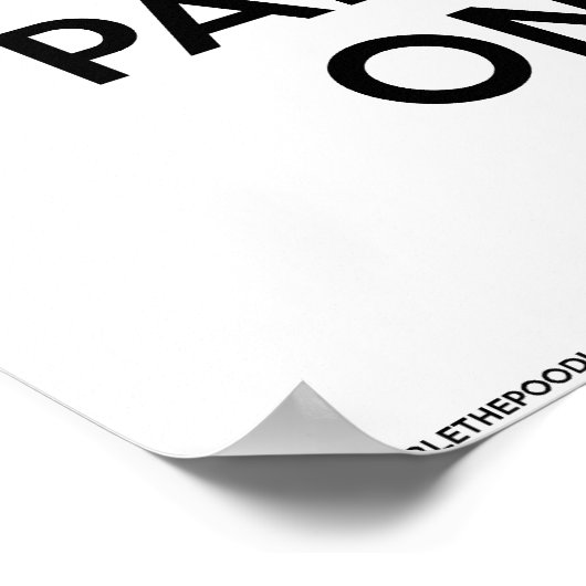 Kalk en parti aan (Klassiek-wit) 11 x 17 Poster (Hoek)