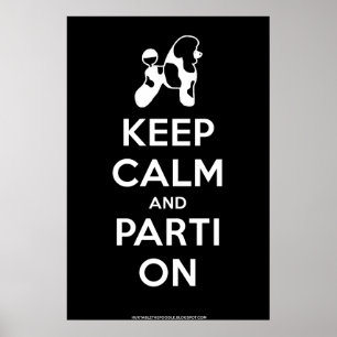 Kalk en parti op Poster houden (zwart)