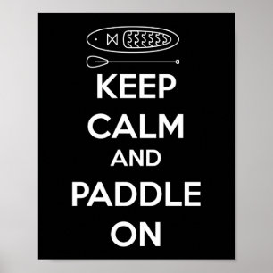 KALK EN PLAATS OP SUP-Paddleboard Poster
