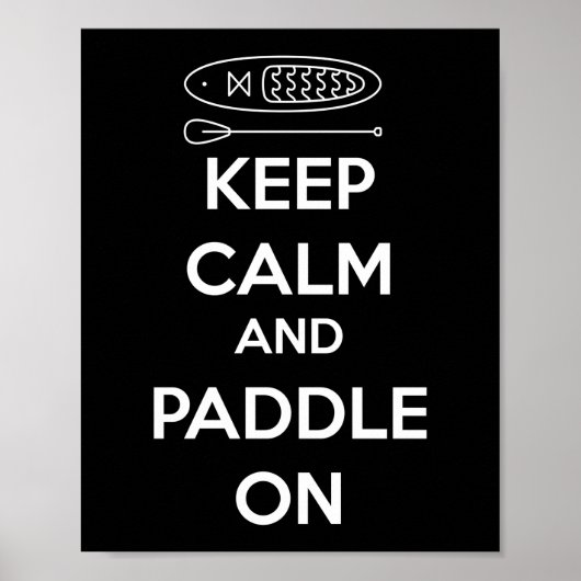 KALK EN PLAATS OP SUP-Paddleboard Poster (Voorkant)