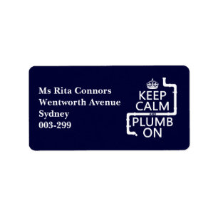 Kalk en plomp aan (loodgieter/loodgieterswerk) etiket