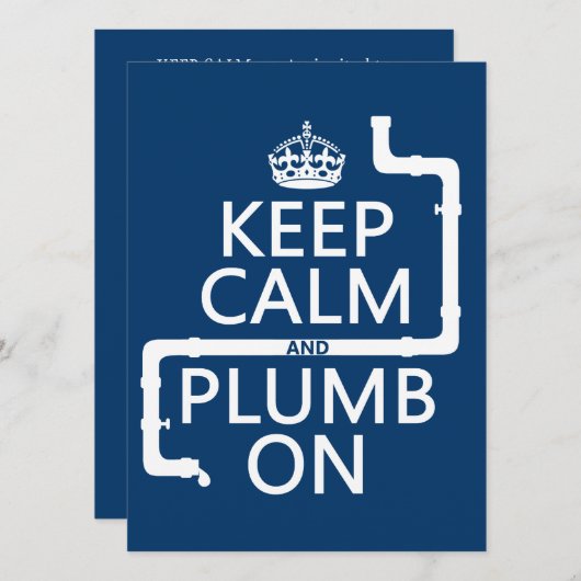 Kalk en plomp aan (loodgieter/loodgieterswerk) kaart (Voorkant / Achterkant)