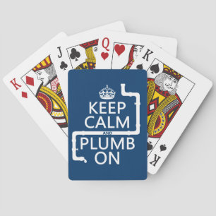 Kalk en plomp aan (loodgieter/loodgieterswerk) pokerkaarten
