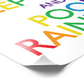 Kalk- en Poop Rainbows Unicorn Foto Afdruk (Hoek)