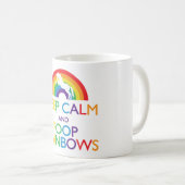 Kalk- en Poop Rainbows Unicorn Koffiemok (Voorkant rechts)