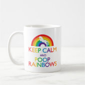 Kalk- en Poop Rainbows Unicorn Koffiemok (Links)