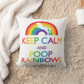 Kalk- en Poop Rainbows Unicorn Kussen (Deken)