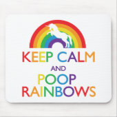 Kalk- en Poop Rainbows Unicorn Muismat (Voorkant)