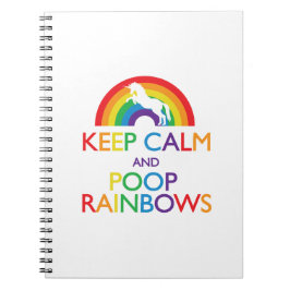 Kalk- en Poop Rainbows Unicorn Notitieboek